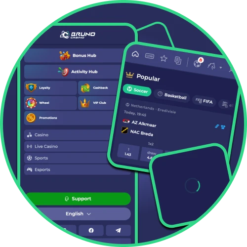 De online casino-app van Bruno Casino werkt zonder vertragingen en heeft een minimale laadsnelheid.