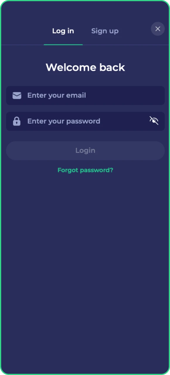 In de online casino-app van Bruno Casino kunnen spelers snel inloggen en een storting doen.