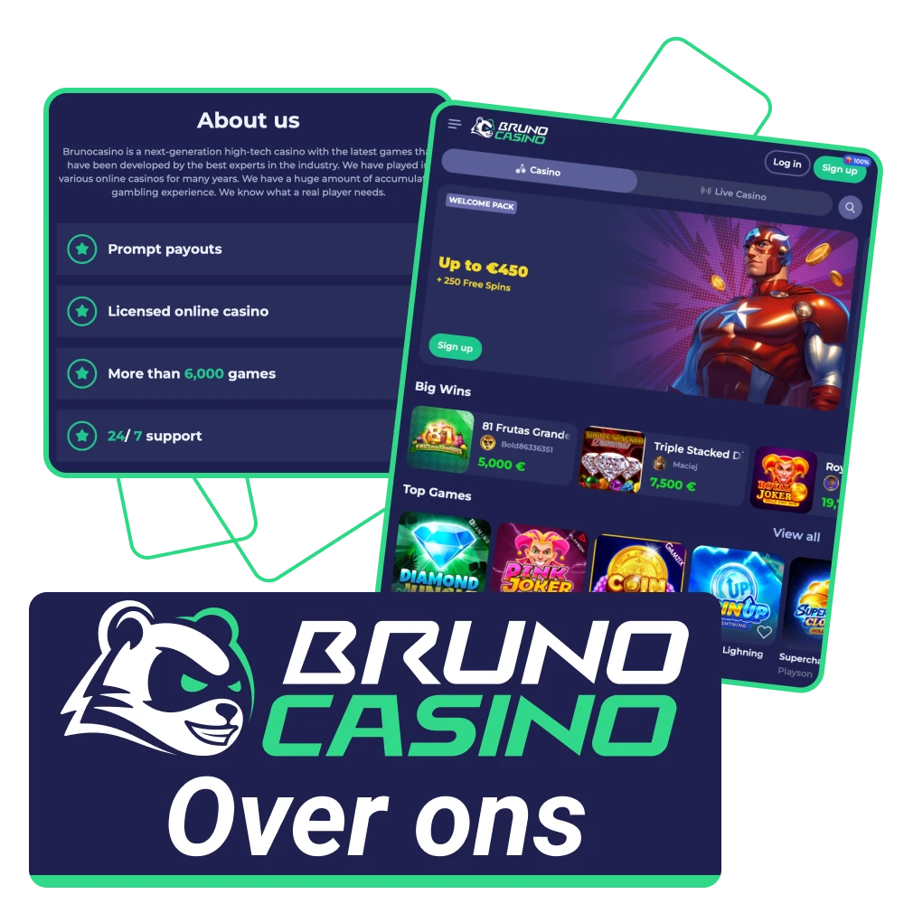 Speel de nieuwste hightechspellen bij Bruno Casino online casino en plaats sportweddenschappen.