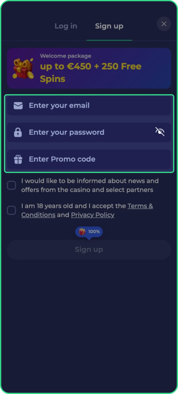 Wanneer u zich registreert bij het online casino Bruno Casino, moet u uw e-mailadres en wachtwoord opgeven.